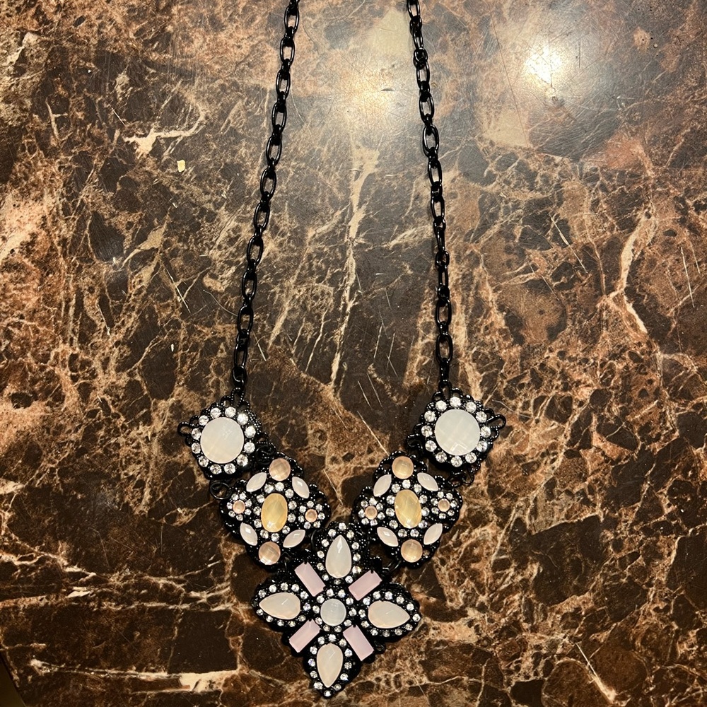 Pink jeweled necklace